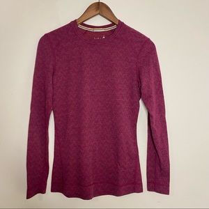 Smartwool Pink Long Sleeve Shirt Baselayer